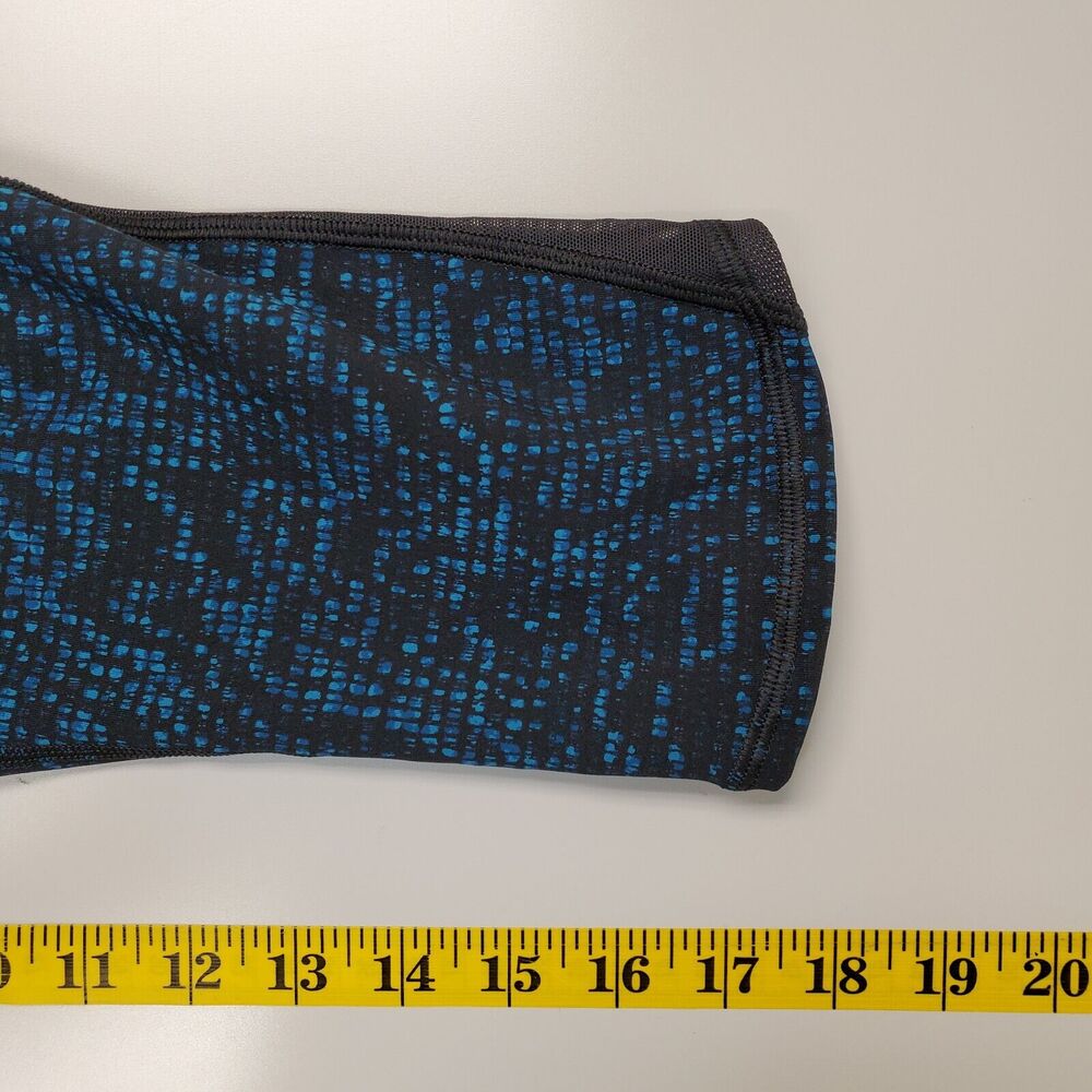 Lululemon Train Times Crop Leggings Size 6 Pulse Capri Black Blue 17" - Picture 7 of 8